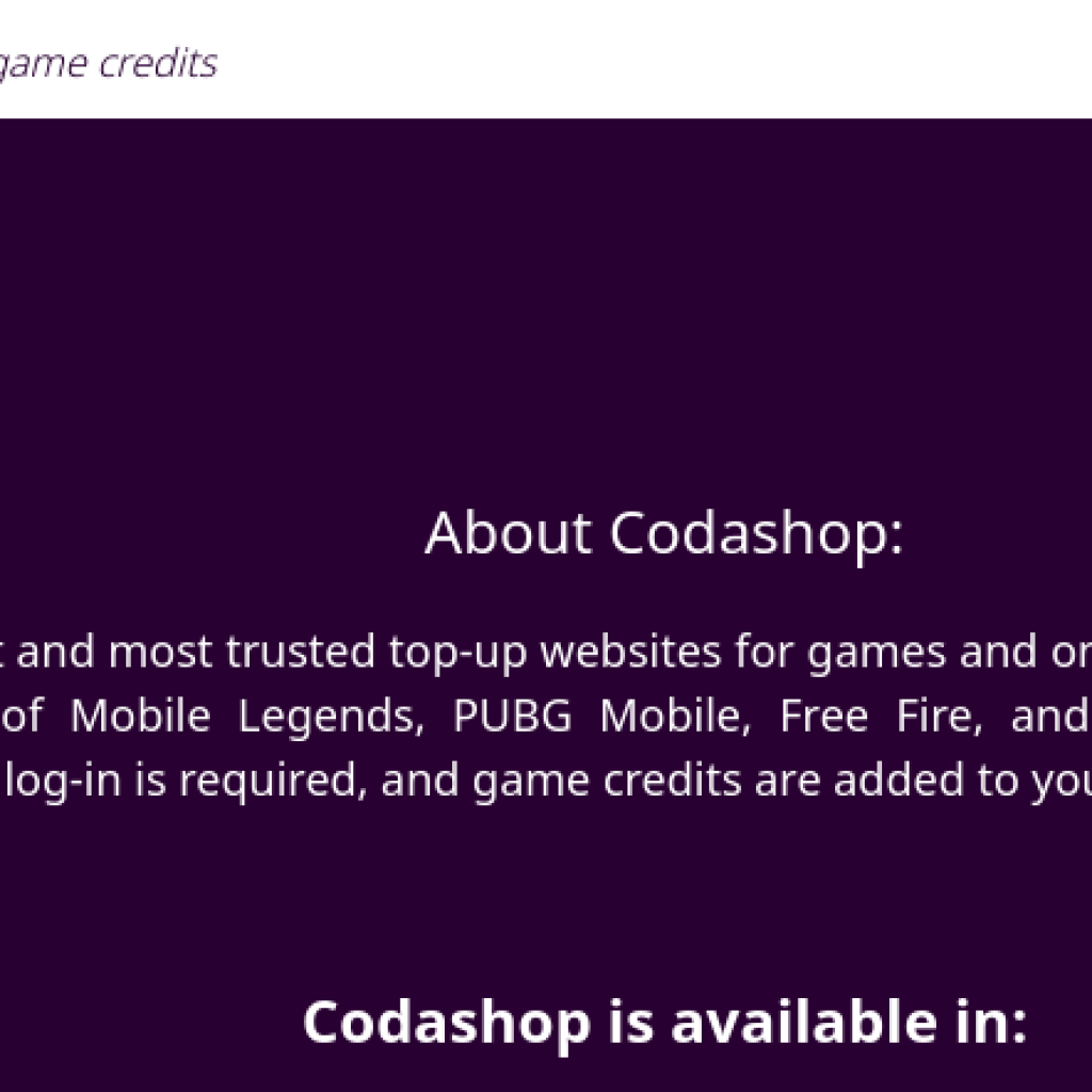 Codashop